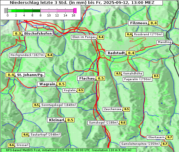Niederschlag, 12. 9. 2025
