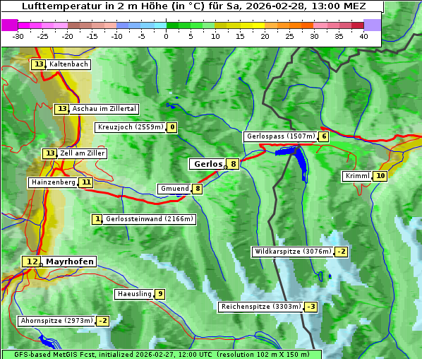 Temperatur, 28. 2. 2026
