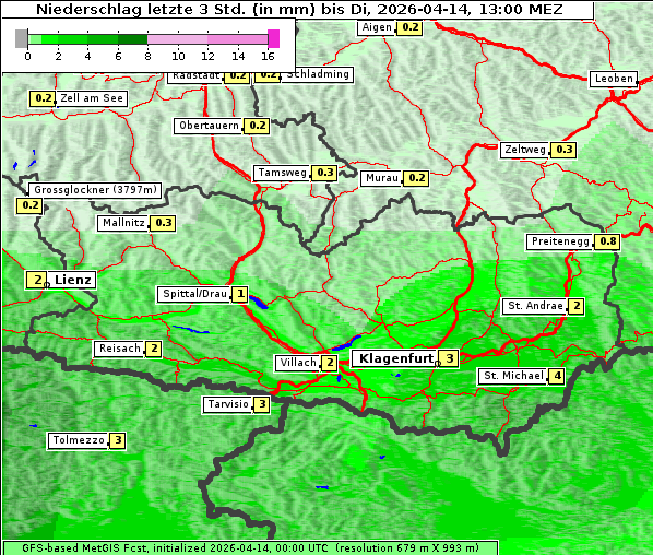 Niederschlag, 14. 4. 2026