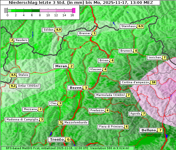 Niederschlag, 17. 11. 2025