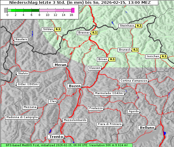 Niederschlag, 15. 2. 2026