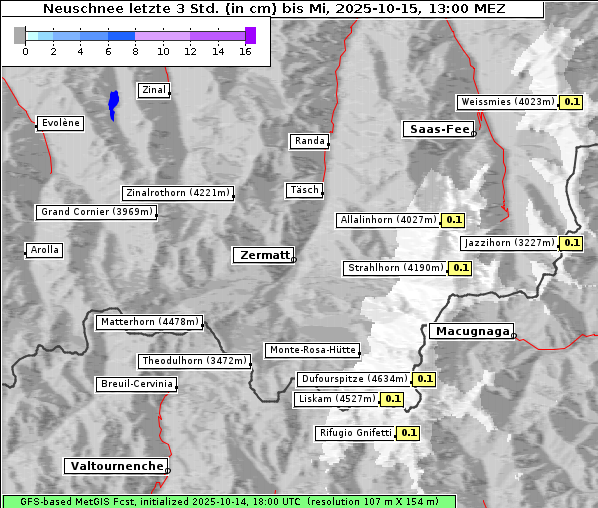 Neuschnee, 15. 10. 2025