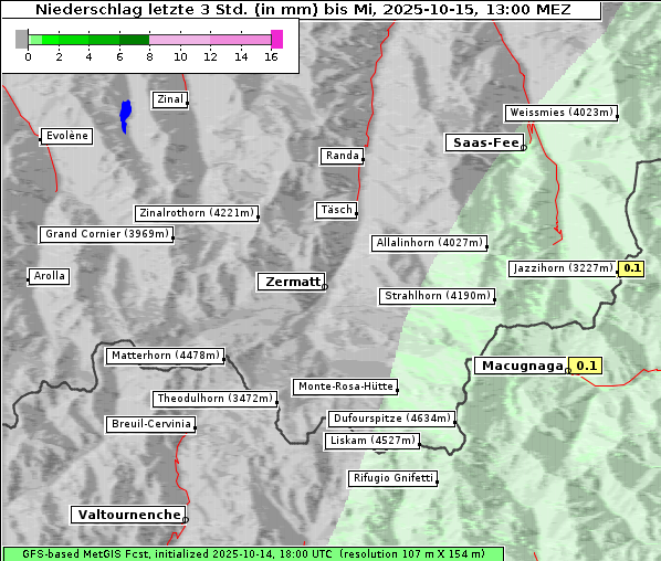 Niederschlag, 15. 10. 2025