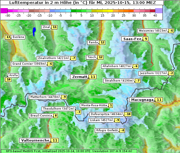 Temperatur, 15. 10. 2025