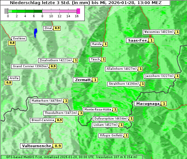 Niederschlag, 28. 1. 2026