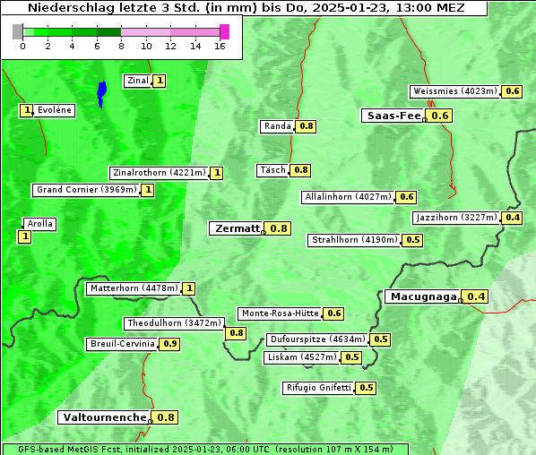 Niederschlag, 23. 1. 2025