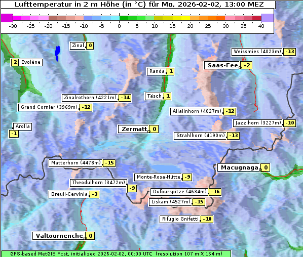 Temperatur, 2. 2. 2026