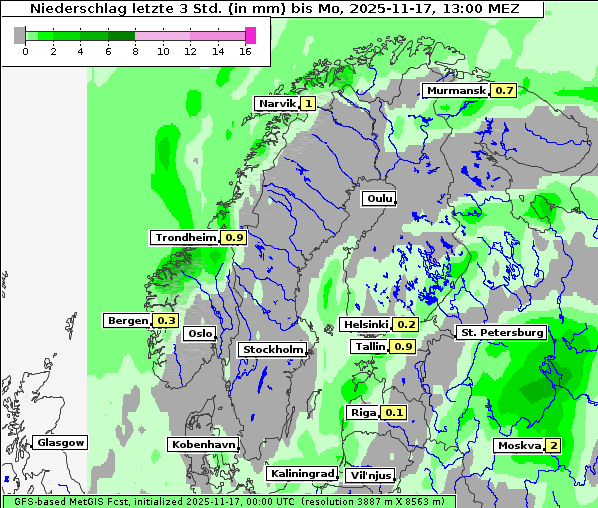 Niederschlag, 17. 11. 2025