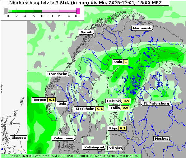 Niederschlag, 1. 12. 2025