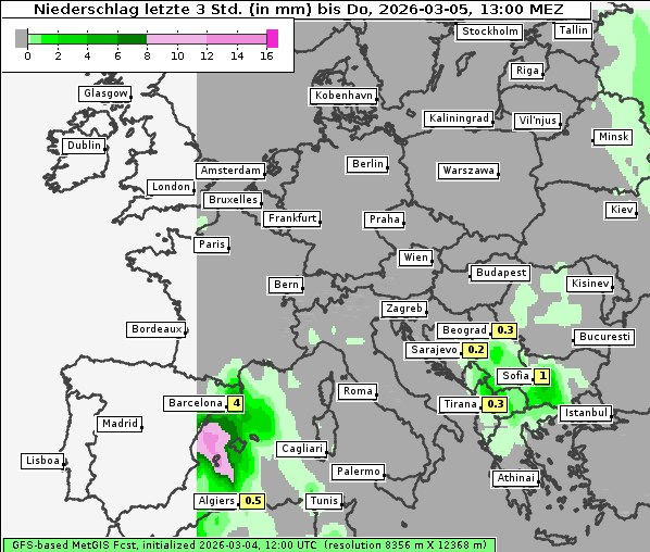 Niederschlag, 5. 3. 2026