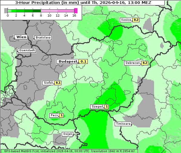 Niederschlag, 16. 4. 2026