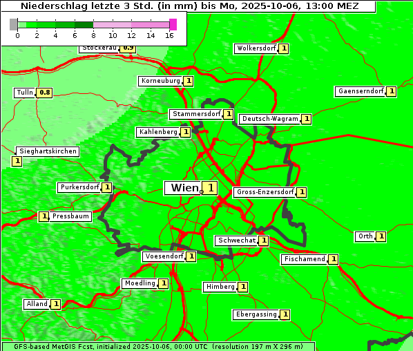 Niederschlag, 6. 10. 2025