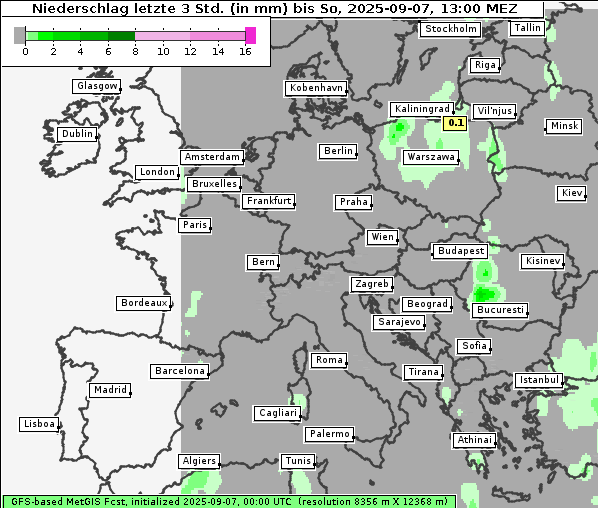 Niederschlag, 7. 9. 2025