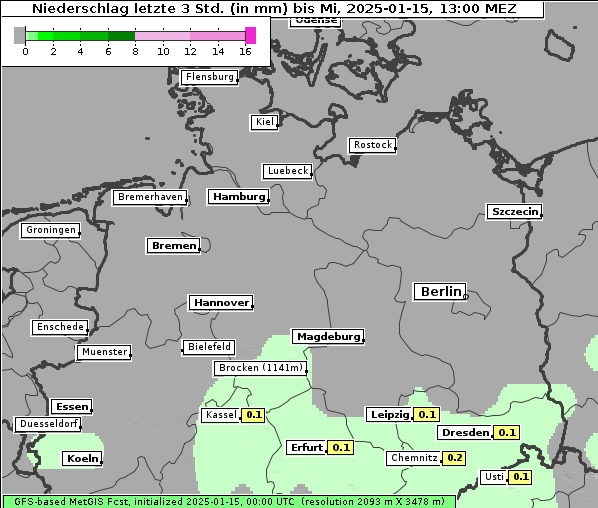 Niederschlag, 15. 1. 2025