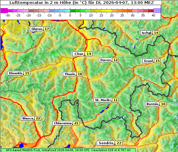 Temperatur, 7. 4. 2026