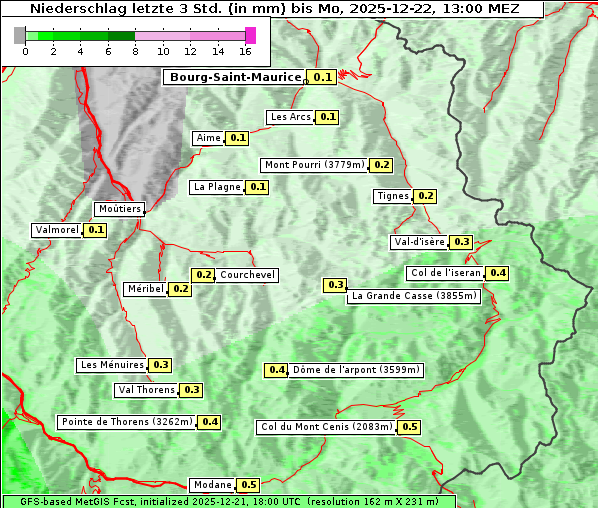 Niederschlag, 22. 12. 2025