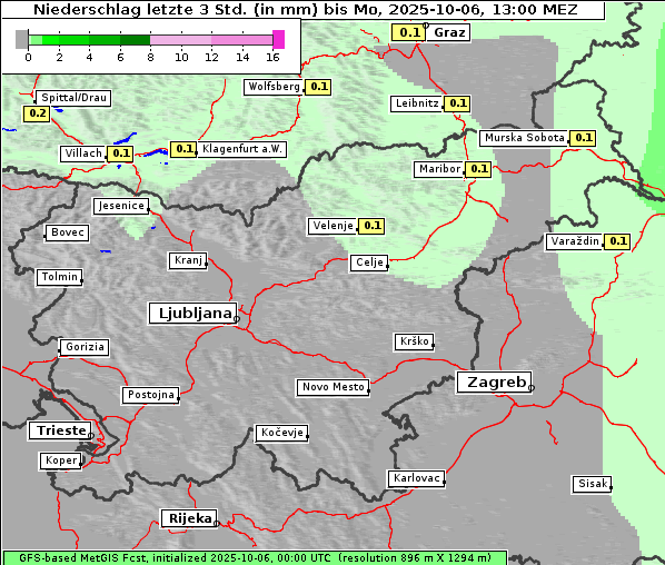 Niederschlag, 6. 10. 2025