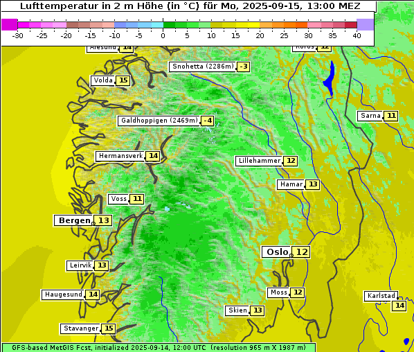 Temperatur, 15. 9. 2025