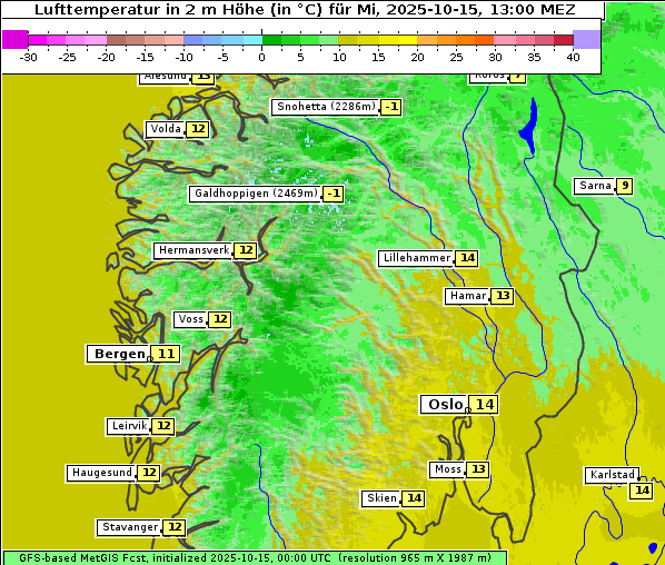 Temperatur, 15. 10. 2025