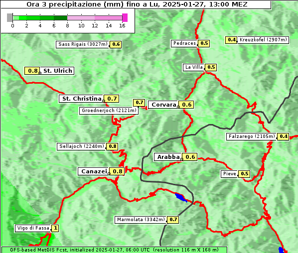 Niederschlag, 27. 1. 2025