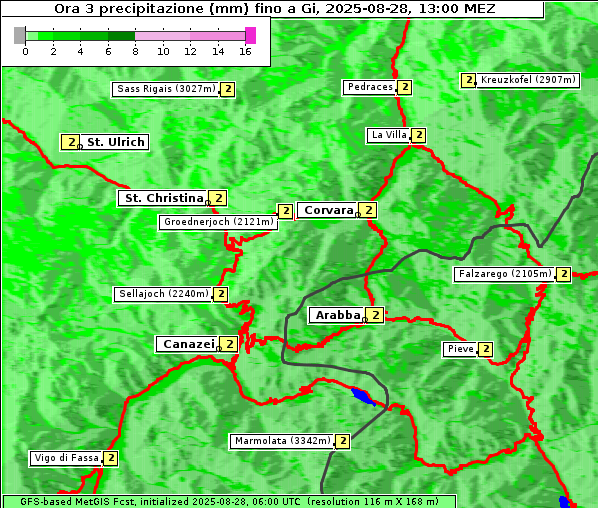 Niederschlag, 28. 8. 2025