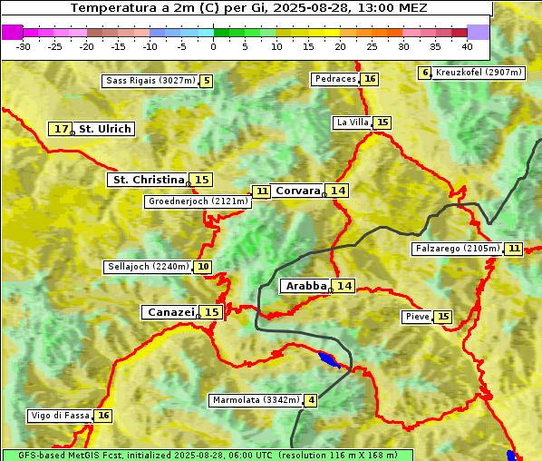 Temperatur, 28. 8. 2025