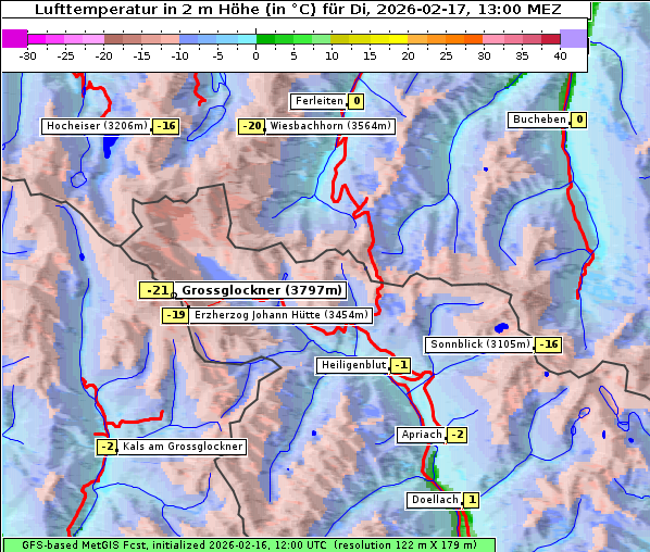 Temperatur, 17. 2. 2026