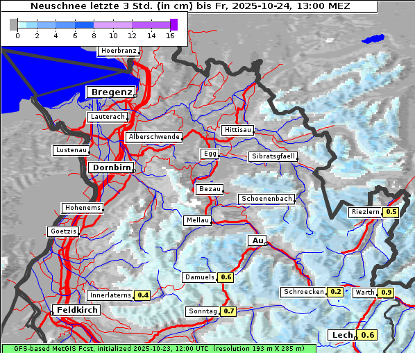 Neuschnee, 24. 10. 2025