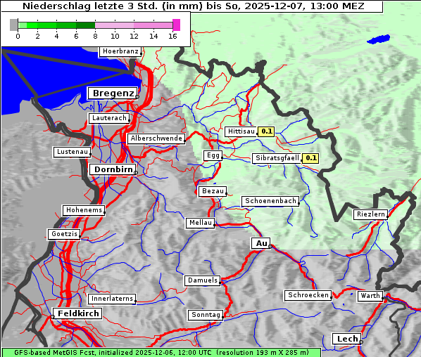 Niederschlag, 7. 12. 2025