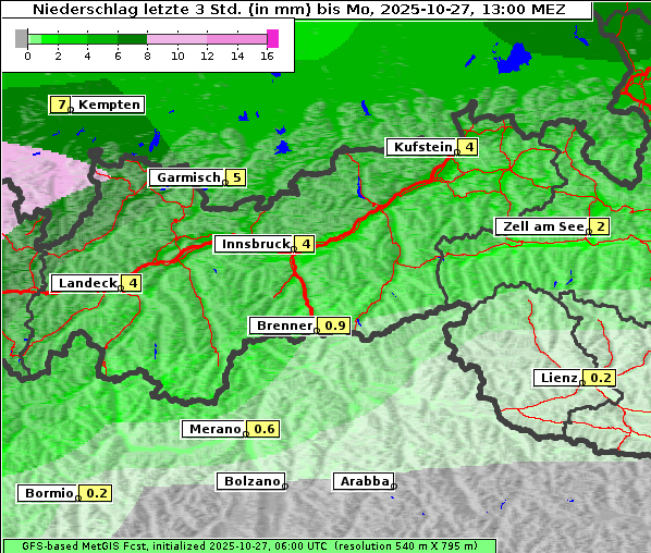 Niederschlag, 27. 10. 2025