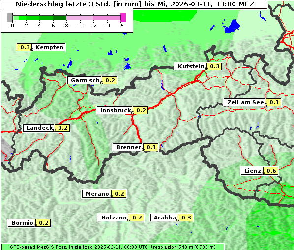 Niederschlag, 11. 3. 2026