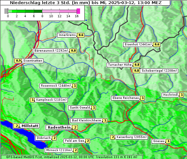 Niederschlag, 12. 3. 2025