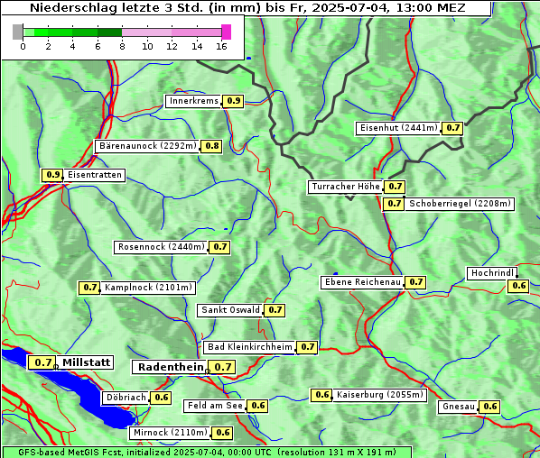Niederschlag, 4. 7. 2025