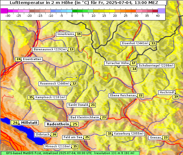 Temperatur, 4. 7. 2025