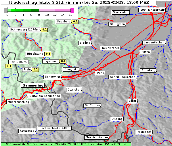 Niederschlag, 23. 2. 2025