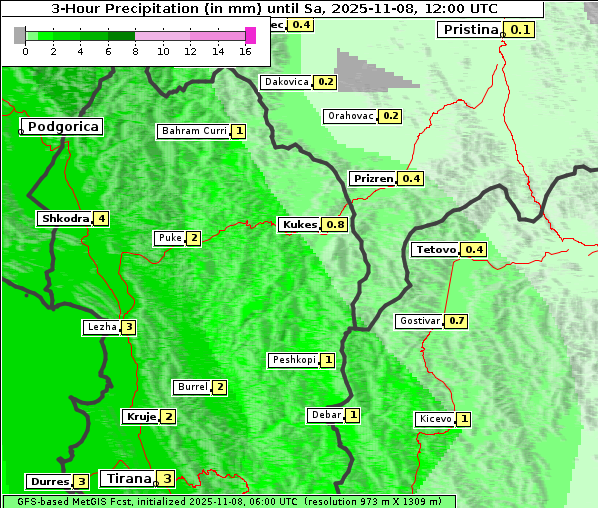 Niederschlag, 8. 11. 2025
