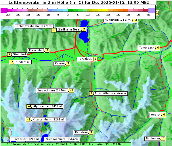 Temperatur, 15. 1. 2026