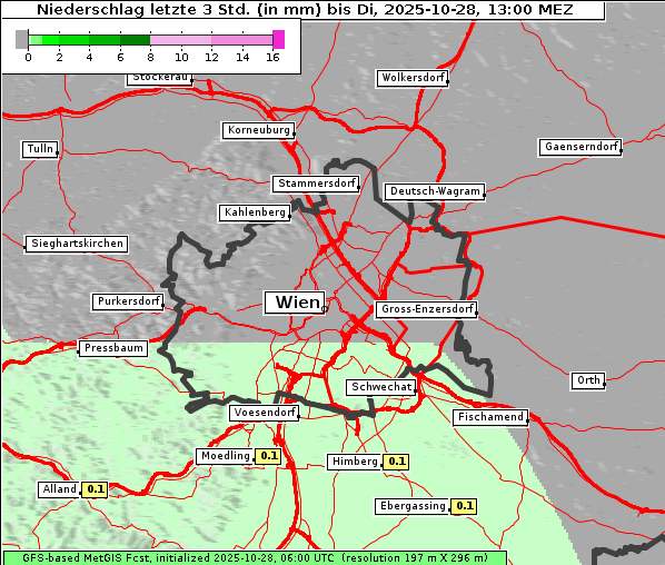 Niederschlag, 28. 10. 2025