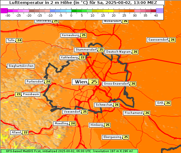 Temperatur, 2. 8. 2025