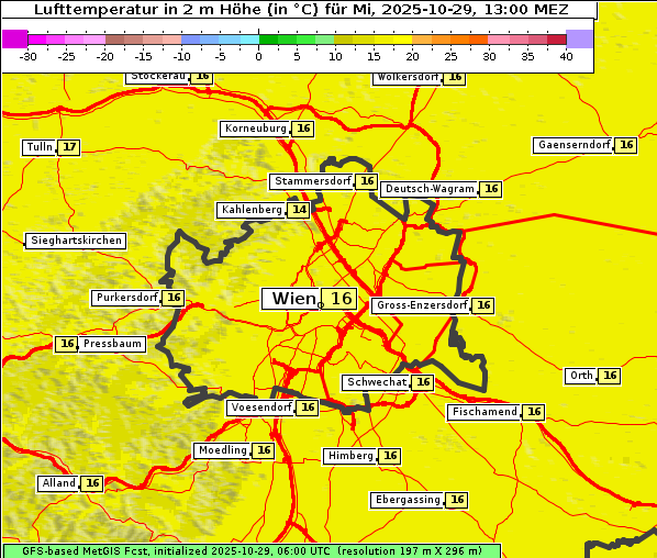 Temperatur, 29. 10. 2025
