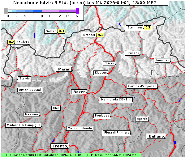Neuschnee, 1. 4. 2026