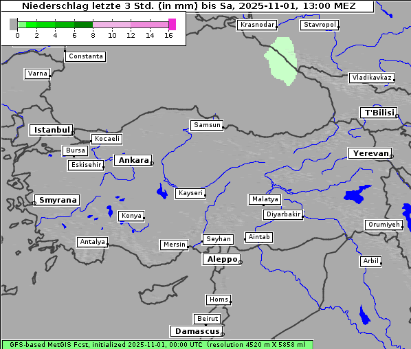 Niederschlag, 1. 11. 2025