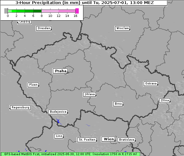 Niederschlag, 1. 7. 2025
