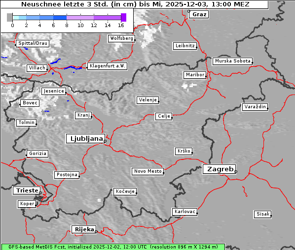 Neuschnee, 3. 12. 2025