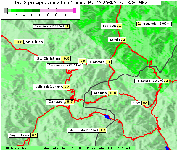 Niederschlag, 17. 2. 2026