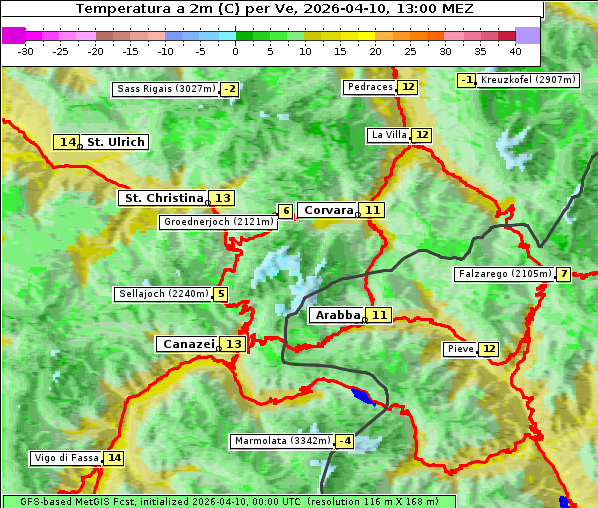 Temperatur, 10. 4. 2026