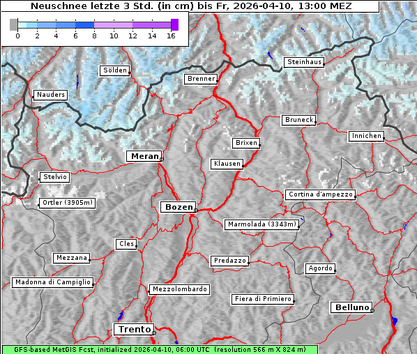 Neuschnee, 10. 4. 2026