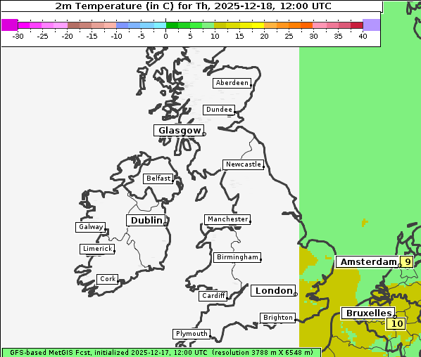 Temperatur, 18. 12. 2025
