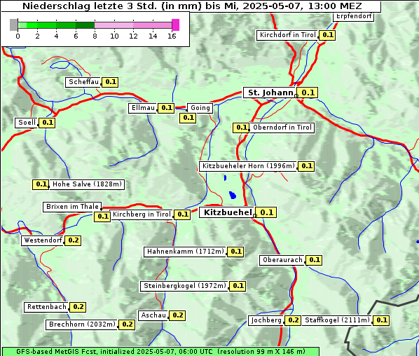 Niederschlag, 7. 5. 2025