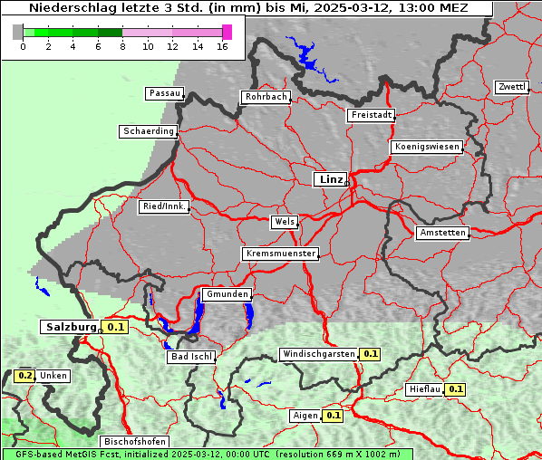 Niederschlag, 12. 3. 2025